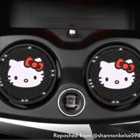 Sanrio Accessories - Sanrio Hello Kitty Anime Figure Car Coasters